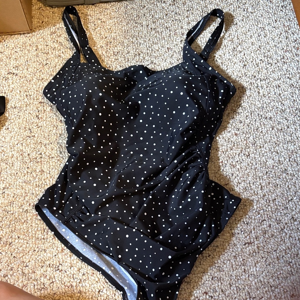 Black Polka Dot Swimsuit